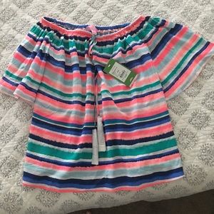 NWT Lilly Pulitzer Sain Striped Off Shoulder Top